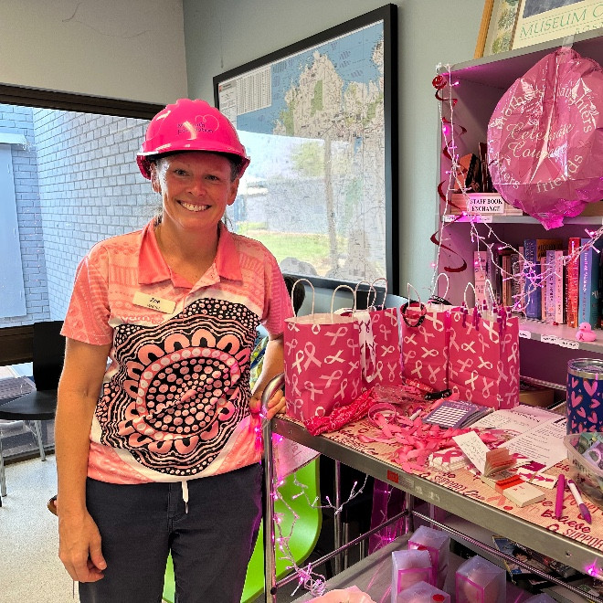 Pink hospital tea