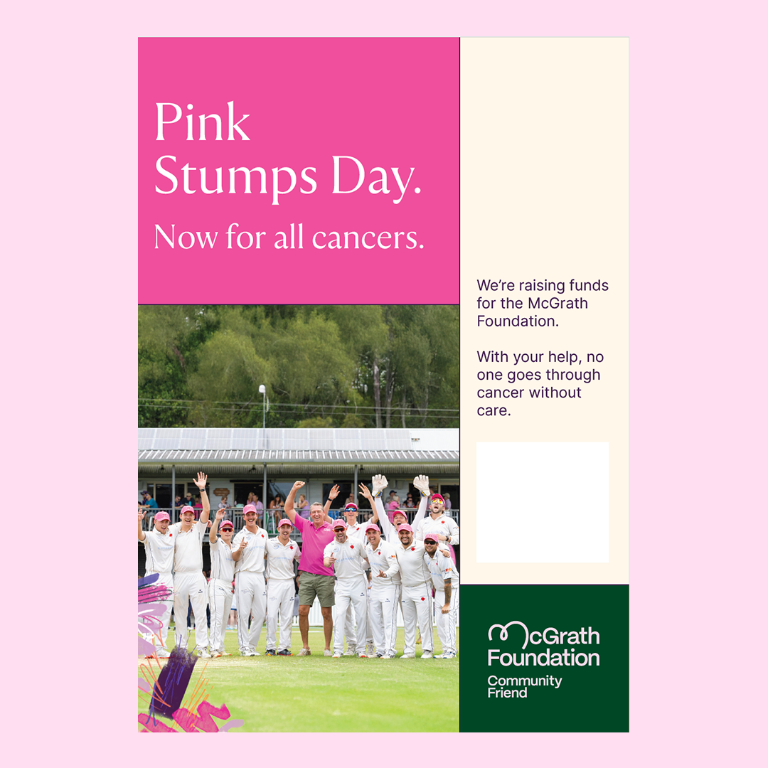 A4 Poster Pink Stumps Day