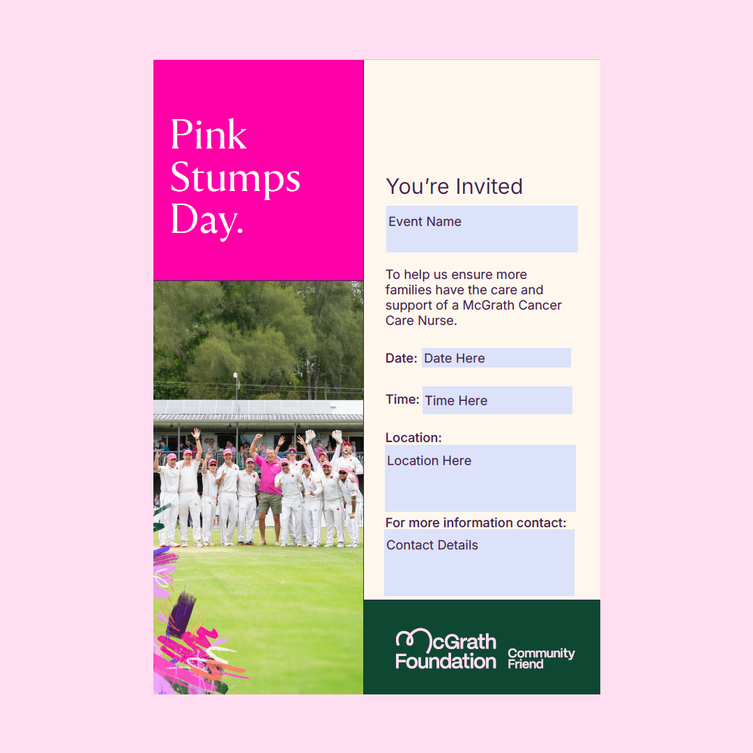 Invitation - Pink Stumps Day